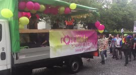 LGBT Street Demonstration Protest in Leipzig Germany