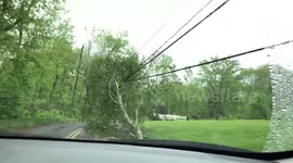 Man drives through Connecticut to show tornado's trail of destruction