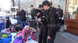 Police inspect camping royal wedding super-fans in Windsor