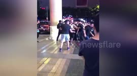 'Drunk' man sets off street brawl after grabbing woman's backside