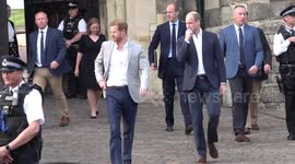 File: Prince Harry and Prince William take part in Windsor walkabout
