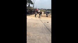 The men used the sword and long timber to fight
