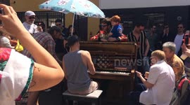 Royal wedding street party in Hackney, London
