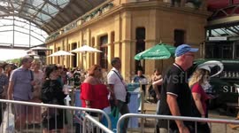 Huge queues for Train at Windsor Station