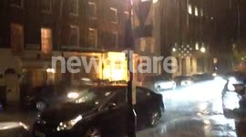 heavy rain hits central London