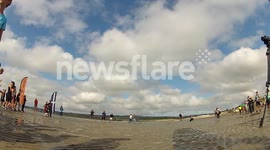 Start of beach run during Cornwall Festival of Sport