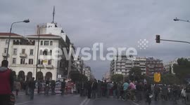 Greek trade unionists march in protest over latest austerity measures
