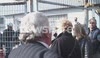 Greek protesters storm German - Greek conference