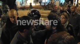 Jerusalem Police at your service. Demo against the war on Gaza, Paris square 15.11.2012