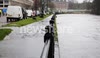 Swollen river Wear in Durham UK