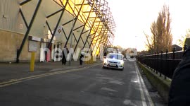 Police car at Sincil Bank