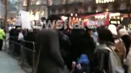 Protest against rape violence in India before London Indian Embassy