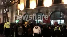 Protest against rape violence in India before London Indian Embassy