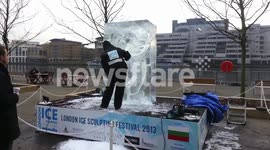 Ice Sculpting Festival Canary Wharf 2013