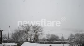 Snow fall. Whiston, Rotherham, UK