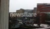 Snow fall at the BBC Television Centre