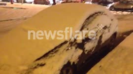 Traffic Chaos in Cleethorpes In Snow