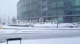 More snow arrives at Cobalt Business Park, Newcastle Upon Tyne