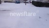Snow fall in Warwickshire: UK