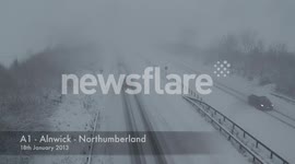 Blizzard Conditions - A1 - Alnwick - Northumberland
