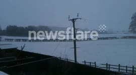 Snowfall in Northumberland