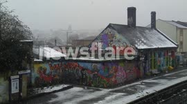 Second snowfall in Bristol Wed 23-01-2013