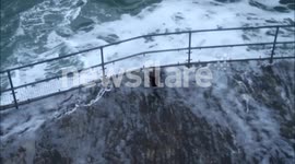 Storm Waves at Portreath Pier