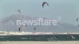 Kitesurfing, tarifa, spain