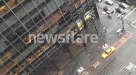 Blizzard conditions in New York City