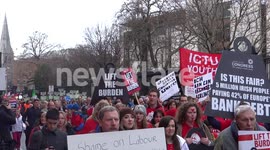 60,000 Attend Debt Burden Demonstration In Dublin, Ireland