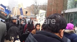 Bangladeshi protest outside BBC