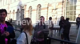 Bloggers in action at the London Fashion Week