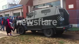 20 people arrested after clash with police during trial of mapuche leader in Chile