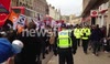 Protests against the EDL in Cambridge city centre February 2013