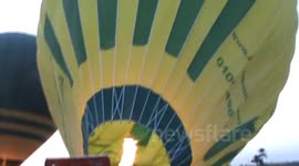 Flaming burners on a Luxor Balloon flight