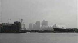 The Thames Cable Car Shut Down due to Heavy Storm weather