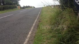 Ulster Grand Prix Sweeney crash at deer's leap