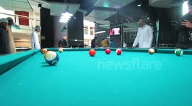 Never put a camera on pool table ( EPIC FAIL )