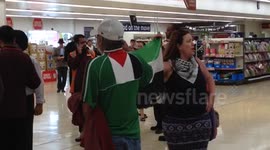 Boycott Israeli Goods Protest In Wembley Sainsbury's