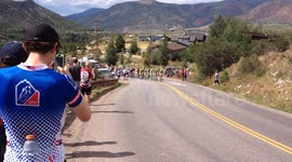 motorbike takes out rider at US PRO Challenge Aspen stage