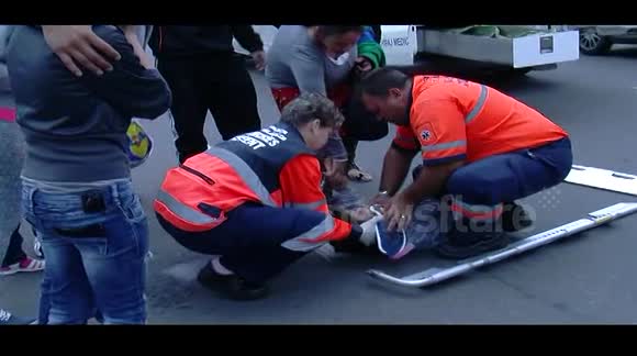 Girl hit by a car three years at George Sincai in Baia Mare