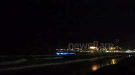 Bioluminescent waves off Sydney beach