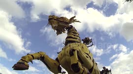 Enormous mechanical dragon roams French city