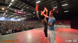 Juggling battle wows audience