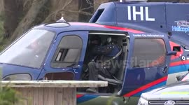 Police at the scene of shooting in Ashburton, New Zealand