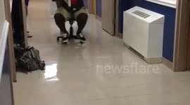 Jousting in the hallway