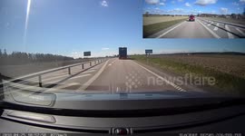 Truck losing load on highway