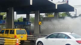 Car fire New York State Thruway 5-19-2018