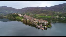 TURANO LAKE (ITALY) ON DRONE