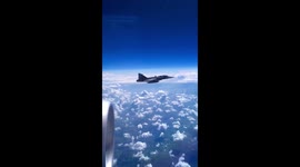 Moment passenger plane 'intercepted and escorted by fighter jets'